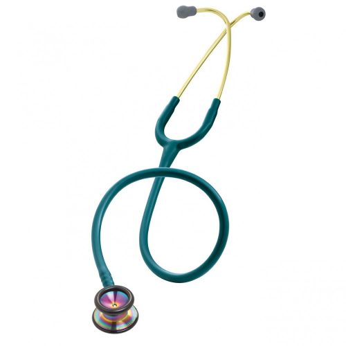 3M™  Littmann® Classic II™ Pediatric, gyermekgyógyászati fonendoszkóp 2153, szivárvány színű fej, karibi kék cső, 71cm
