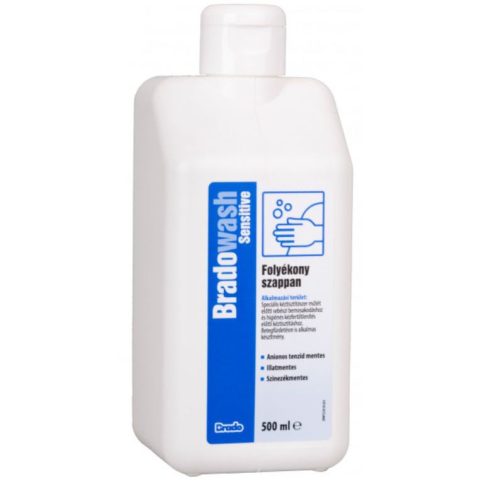 Bradowash bőrkímélő folyékony szappan sensitive - 500 ml kupakos