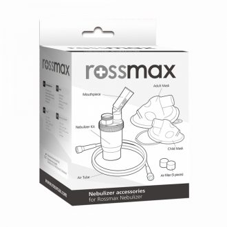   Inhaler accessory kit ROSSMAX tube, incl. dish, mouthpiece, filter, rim, adult and child face mask