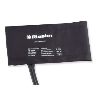   Black velcro blood pressure cuff Riester. Adult size/ 2 tubes