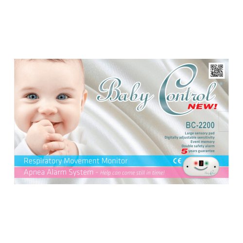 Baby Control BC-200 / BC-2200 légzésfigyelő készülék, 1 érzékelőlappal