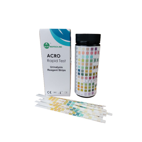 14 parameter urine test strips (Leu,Uro,Alb,Pro,Bil,Glu,Asc,SG,Ket,Nit,Cre,pH,Blo,Ca) 100pcs