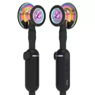   3M™ Littmann® CORE Digital Stethoscope, 8572, High Polish Rainbow Chestpiece, Black Tube, Stem and Headset, 69 cm