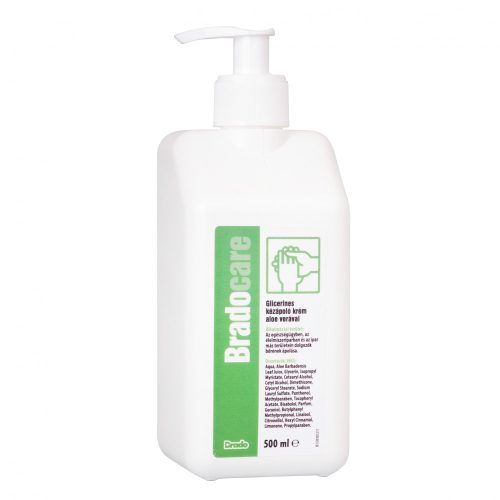 Bradocare Glyzerin-Handcreme mit Pumpe, 500ml - Aloe Vera