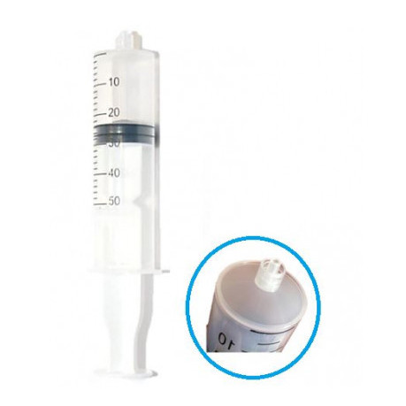 Fecskendő 50ml - luer lock véggel, perfúzor véggel