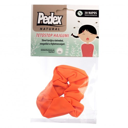 Pedex Natural tetűstop hajgumi - narancssárga 
