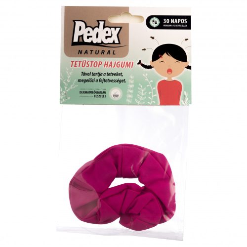 Pedex Natural lice stop hair elastics - magenta