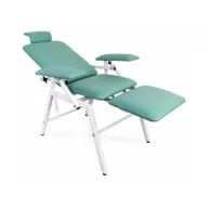 Blood collection chair with footrest in several colours