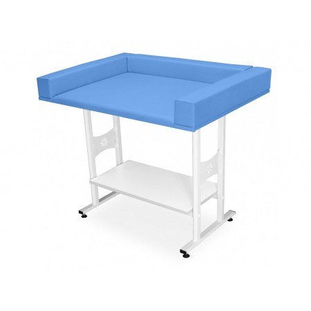 Infant examination table with lower shelf