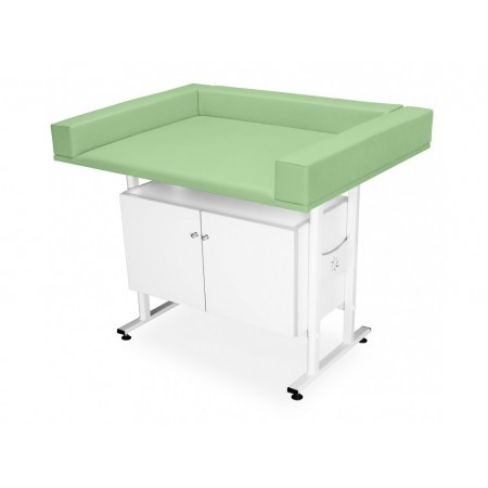 Infant examination table with cabinet