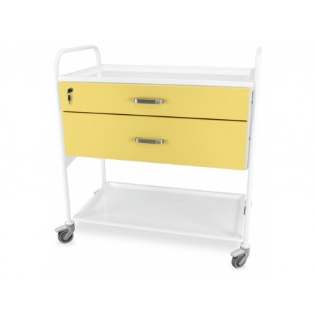 Hospital trolley with 2 drawers