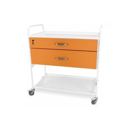Hospital trolley with 2 drawers