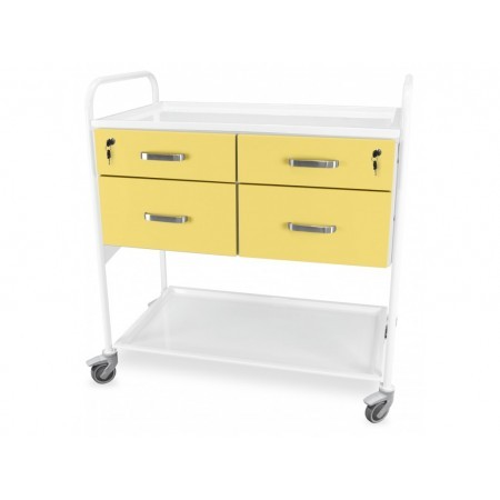Hospital trolley with 4 drawers
