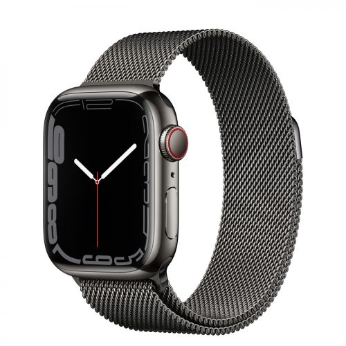 Apple Watch Series 7 41mm - Grafit színű rozsdamentes acél tok