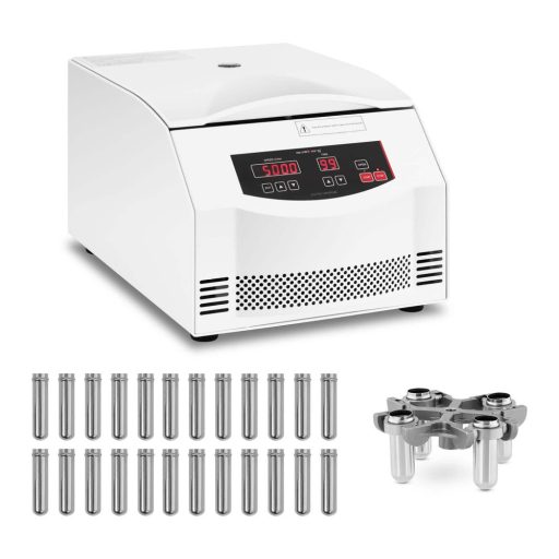 Laboratory centrifuge set with standard and swinging rotor
