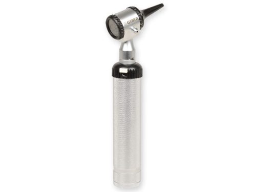 Parker otoscope metal, with 2.7 V halogen bulb, 3 autoclavable ear specula