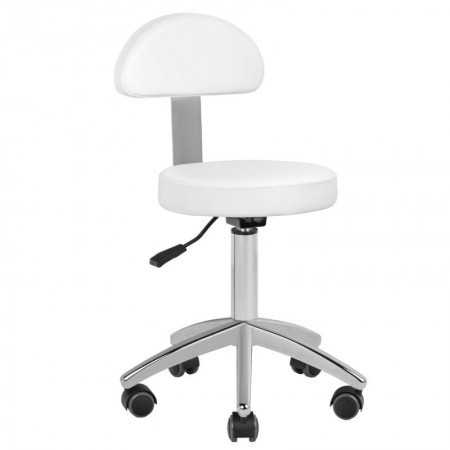 Gas spring laboratory chair with backrest