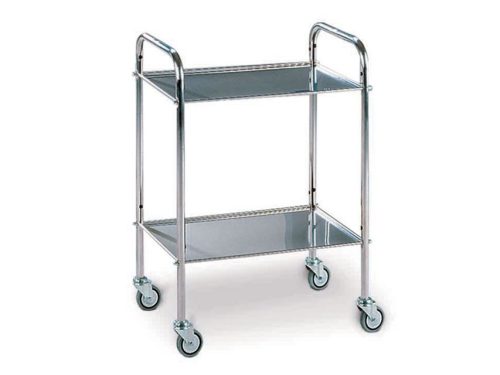 2 shelf stainless steel tool table rollable