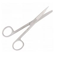 Surgical scissors blunt/sharp/straight end 16 cm long