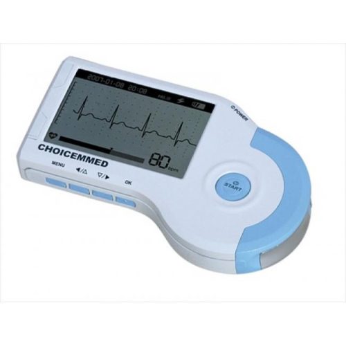 ChoiceMMed MD100B ist ein tragbares Hand-EKG-Gerät + Patientenkabel (kann auch mit Elektroden verwendet werden)