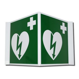 Spatial defibrillator indicator 2x15x15 plastic board