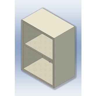 Wall cabinet with glass doors 45x30x60 cm