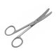 Surgical scissors blunt/sharp/curved end 16 cm long