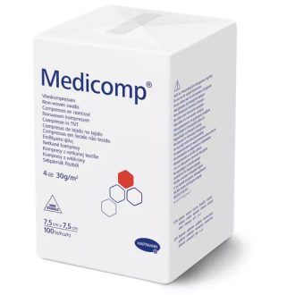   Medicomp® wound covering, non-sterile, 4 layers, 7.5x7.5 cm (100 pcs)