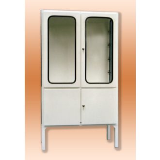 Instrument cabinet with two doors each