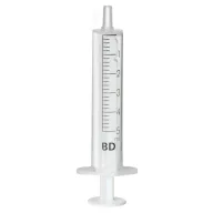   BD Discardit II syringe 5 ml, 2-piece, eccentric Luer-slip, 100 pcs/box, Ref: 309050
