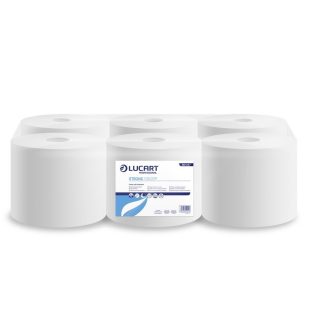   Papierhandtücher Lucart Strong 19 CF, 2-lagig, 19cm Zellstoff, 6 Rollen, mit Innenhülle