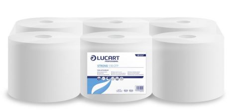 Ręcznik papierowy Lucart Strong 19 CF, 2-warstwowy, celuloza 19 cm, 6 rolek, z wewnętrznym opakowaniem