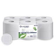   Toilettenpapier, Toilettenpapier Lucart Eco 19 J, 2-lagig, 19cm Durchmesser, Zellulose, 120 Meter, 12 Rollen