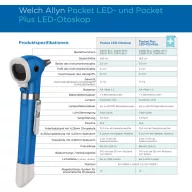   Welch Allyn Pocket LED Otoscope, White/vanilla, 3 Lumen, 22870
