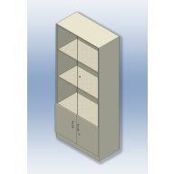2 Standschränke mit Glastür 90x45x180
