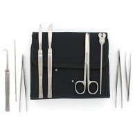 Set of 9 handheld instruments in a case