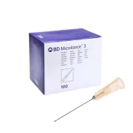   BD Microlance 3 hypodermic needle 25G orange, 0.5 x 25 mm (1"), 100 pcs/box, Ref: 300400