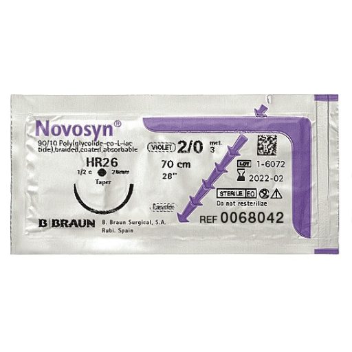 Novosyn purple 0 (3,5) 70 cm HR30 with needle (RCP) 36 pcs