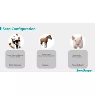   Sonoscape E2V Farb-Doppler-Ultraschallsystem für Veterinäranwendungen mit Linearsonde L741, konvexer Sonde 3C-A und Koffer