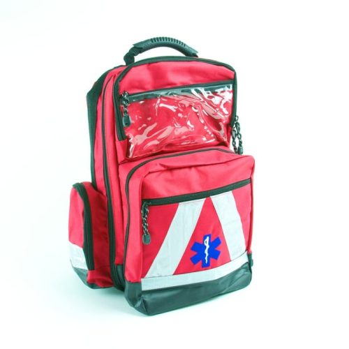 Mentő hátizsák, üres piros standard