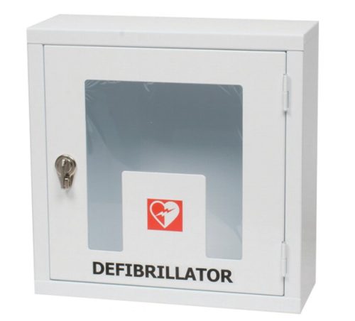 Defibrillator wall-mounted cabin with indoor RASTER