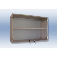 2 Wandschränke mit Glastür 90x30x60 cm