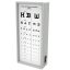 Vision test chart Kettesy 1 column - lettered+E 3m