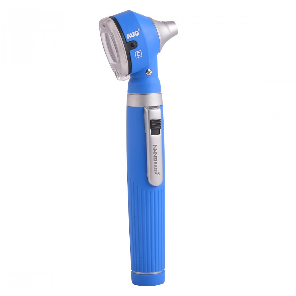 Nanoskop F.O Xenon otoscope 2.5V Royal Blue with 14 disposab