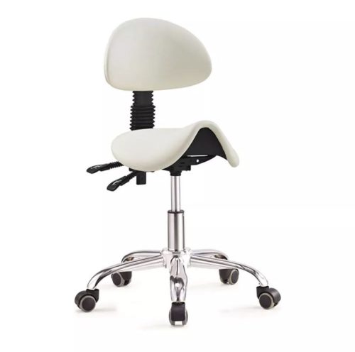 Backrest, saddle swivel chair white