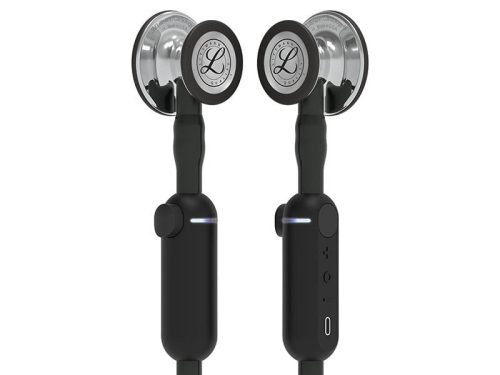 Littmann Core digitális fonendoszkóp VET állatorvosi készlet fekete szár, tükör fej, 69cm Sony bluetooth hangszóróval