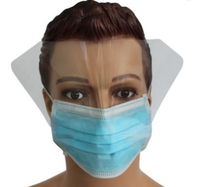 Mundschutz mit 3 Lagen Gummi-Plexiglas-Gesichtsschutz 25Stk