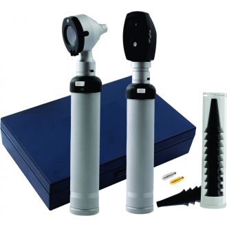   Optika LED oto-ophthalmoscope set 2.5V with disposable ear funnels fiber optic premium