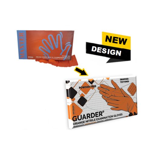 Guarder nitril orange premium strength 7.0mil powerful 8,4gr - M