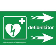   Defibrillator-Anzeige Kunststoffschild Pfeil rechts/Querformat